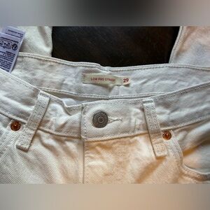 Levi White Low Pro Straight Jeans